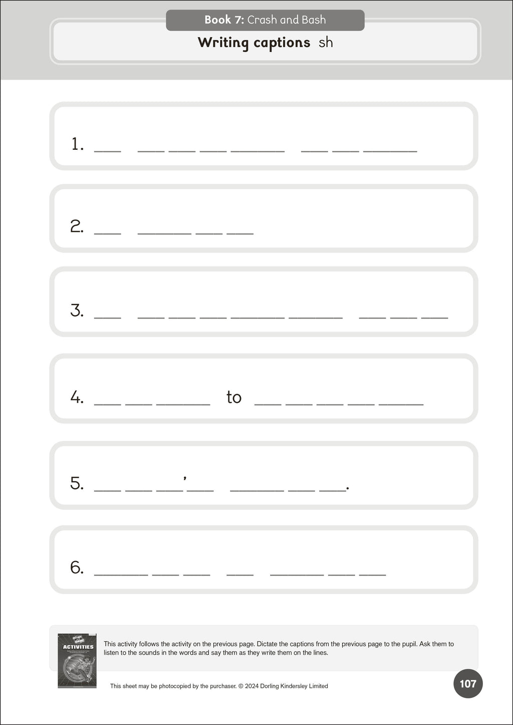 Phonic Books Get Out of the Game Activities