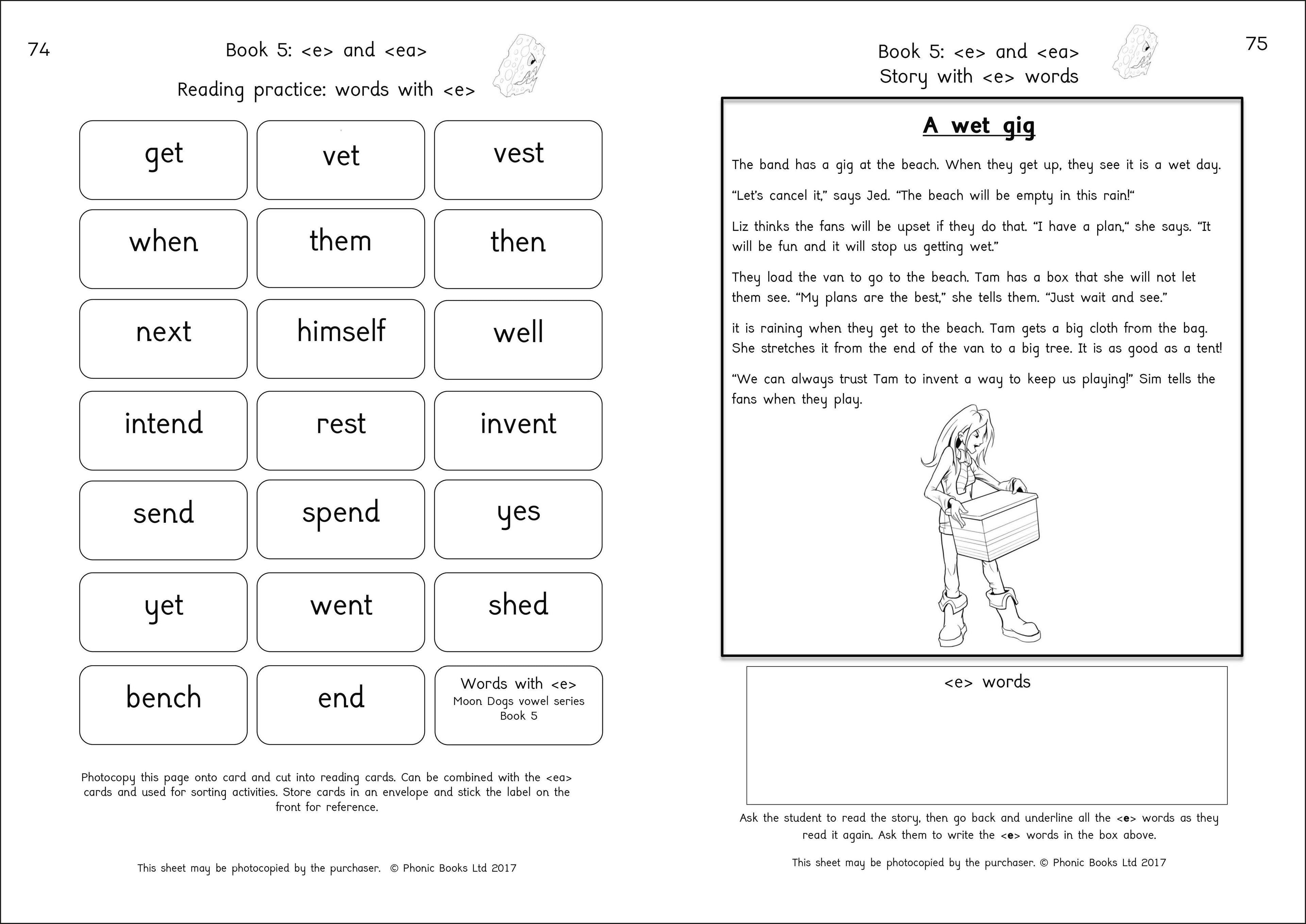 Phonic Books Moon Dogs Set 3 Vowel Spellings Activities