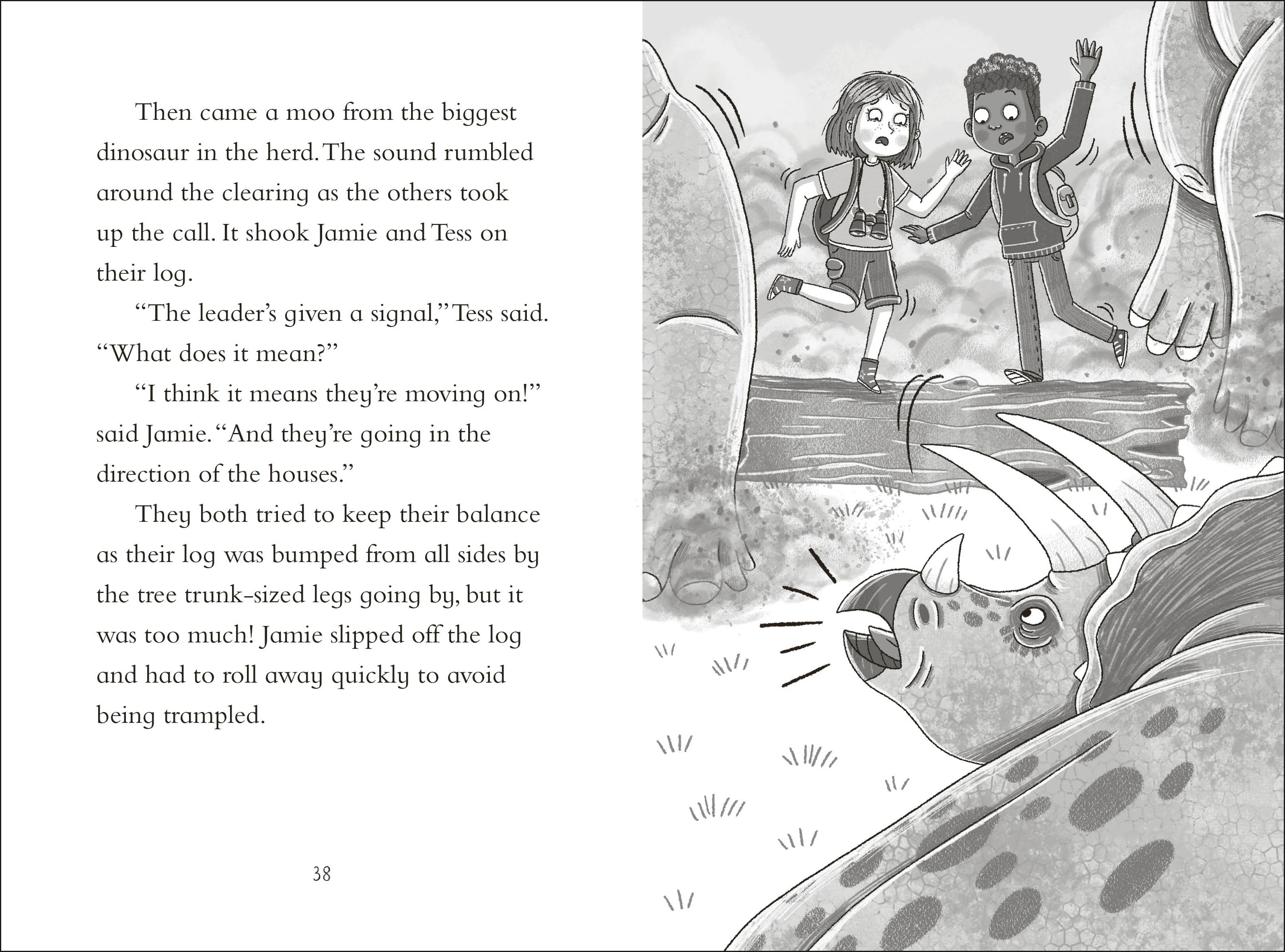 Dinosaur Club: A Triceratops Charge-Spread, Image, (PRHC, Design, Do, Not, Use)-4