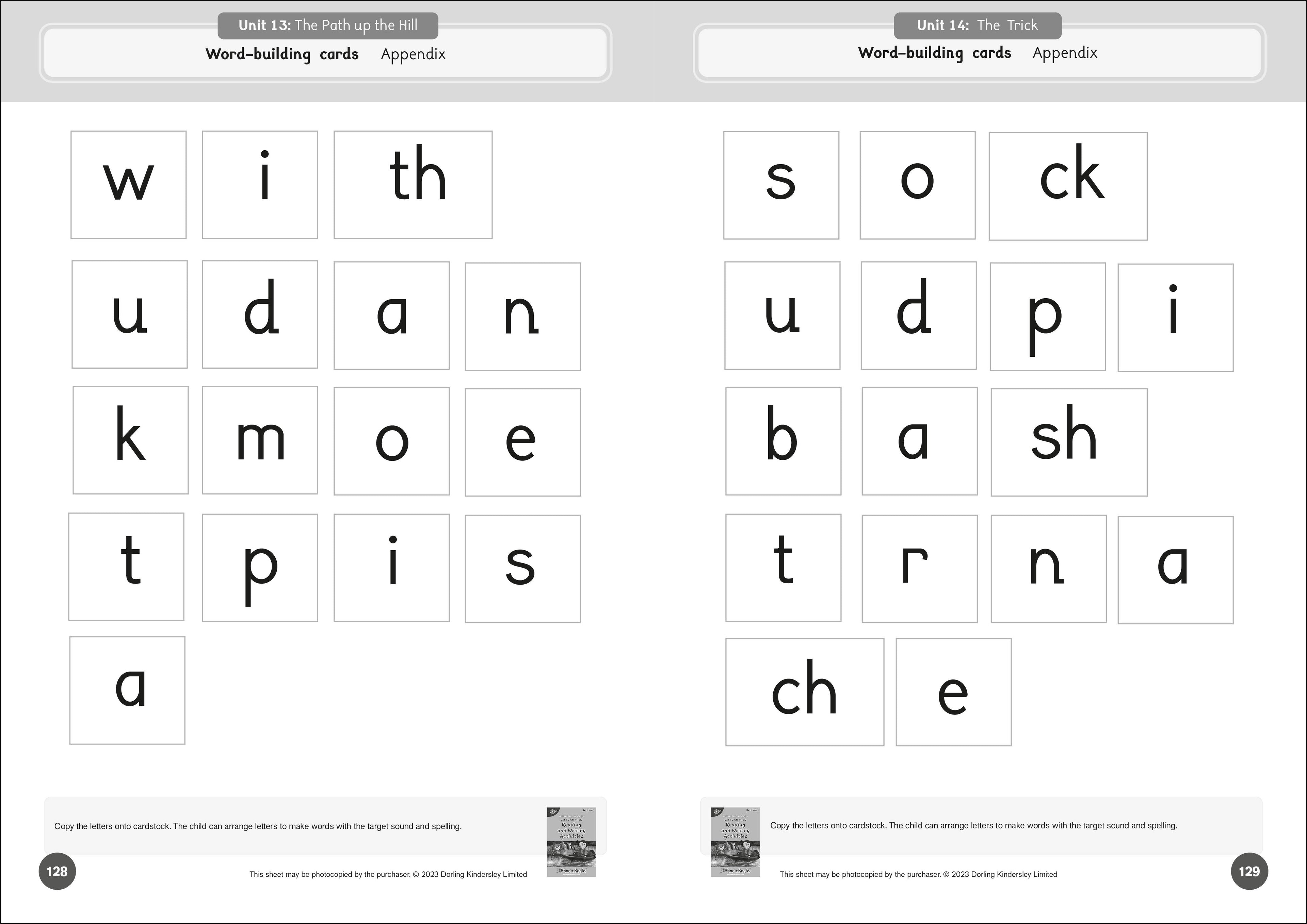Phonic Books Dandelion Readers Reading and Writing Activities Set 1 Units 11-20-image