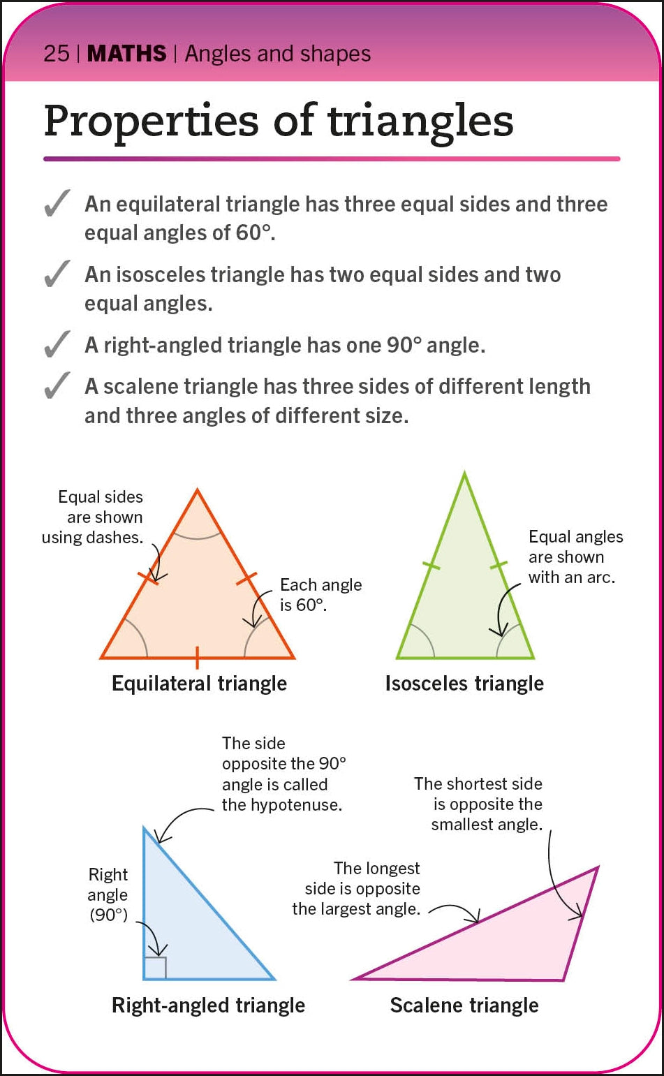Super Simple Maths Revision Cards Key Stages 3 and 4 spread 4