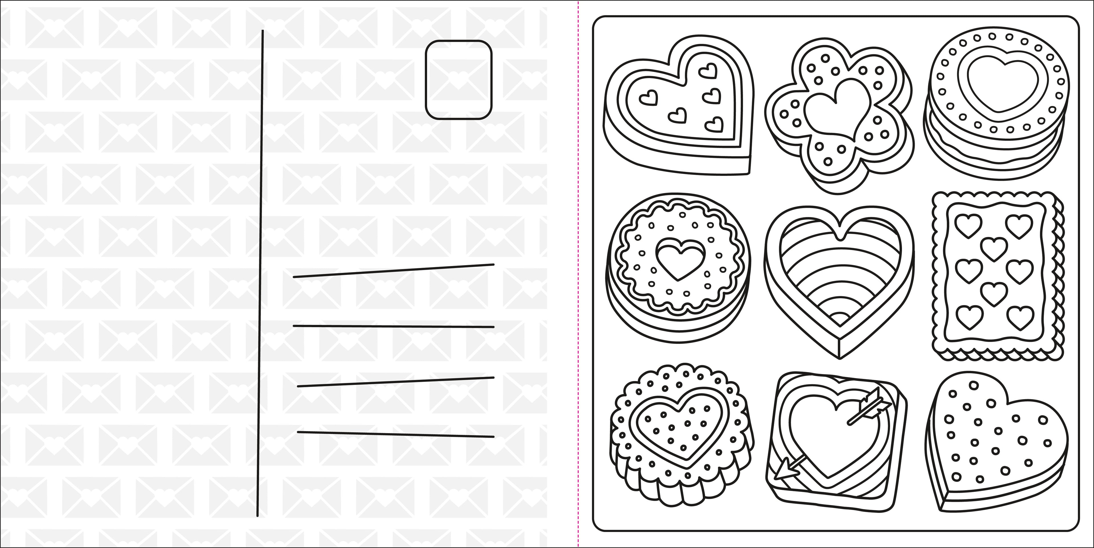 Super Cuties: A Cozy Coloring Book about Love-Spread, Image, (PRHC, Design, Do, Not, Use)-1