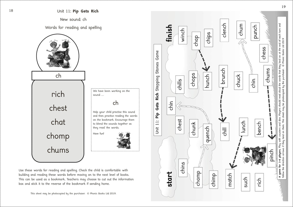 Phonic Books Dandelion Readers Reading and Writing Activities Set 1 Units 11-20