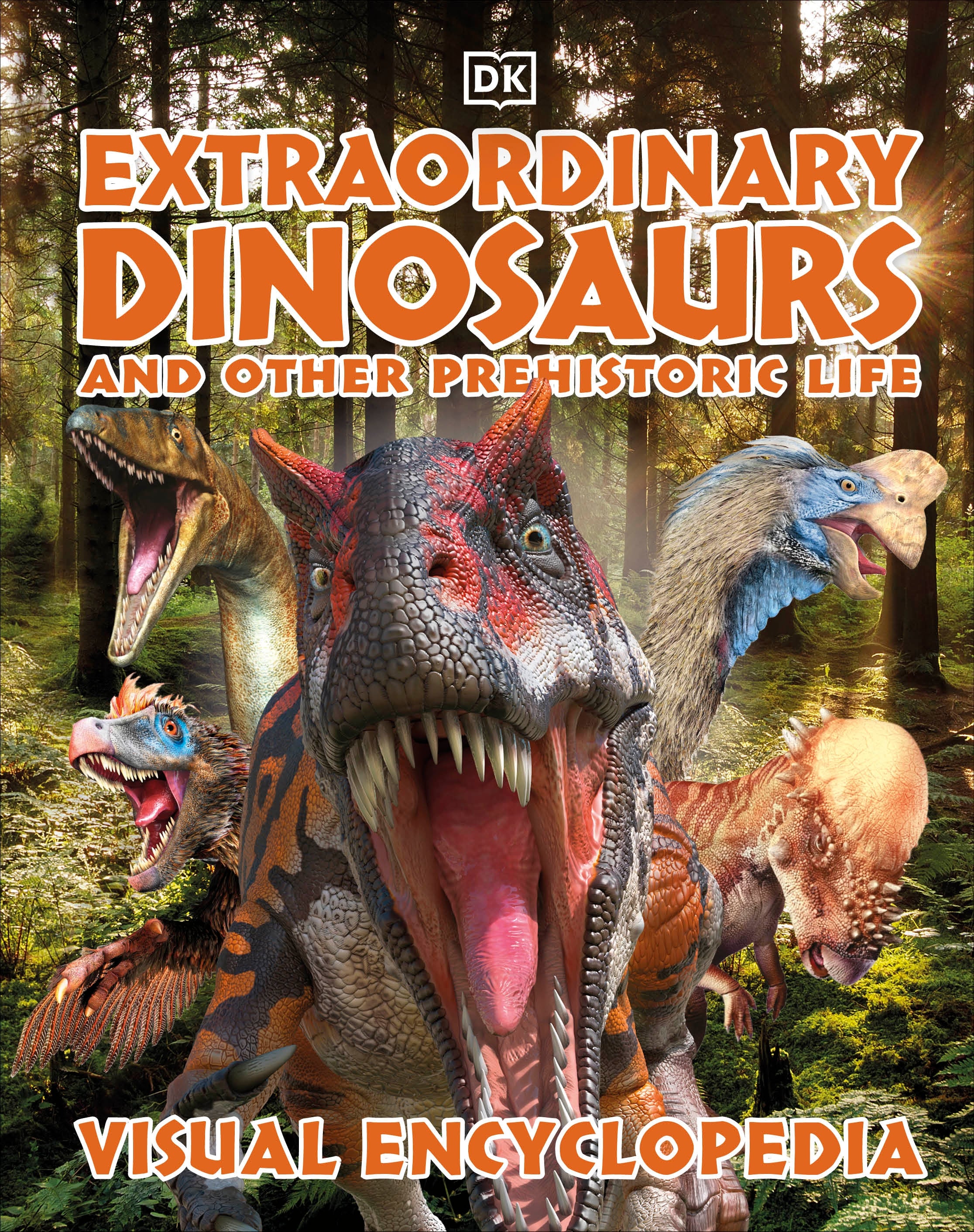 Extraordinary Dinosaurs and Other Prehistoric Life Visual Encyclopedia-book cover