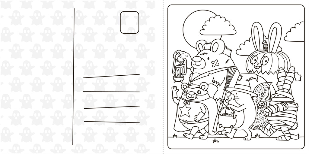 Super Cuties A Cosy Halloween Colouring Book-Spread, Image, (PRHC, Design, Do, Not, Use)-3