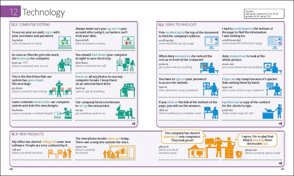 English for Everyone English Idioms, Vocabulary Builder, Phrasal Verbs 3 Book Box Set-image