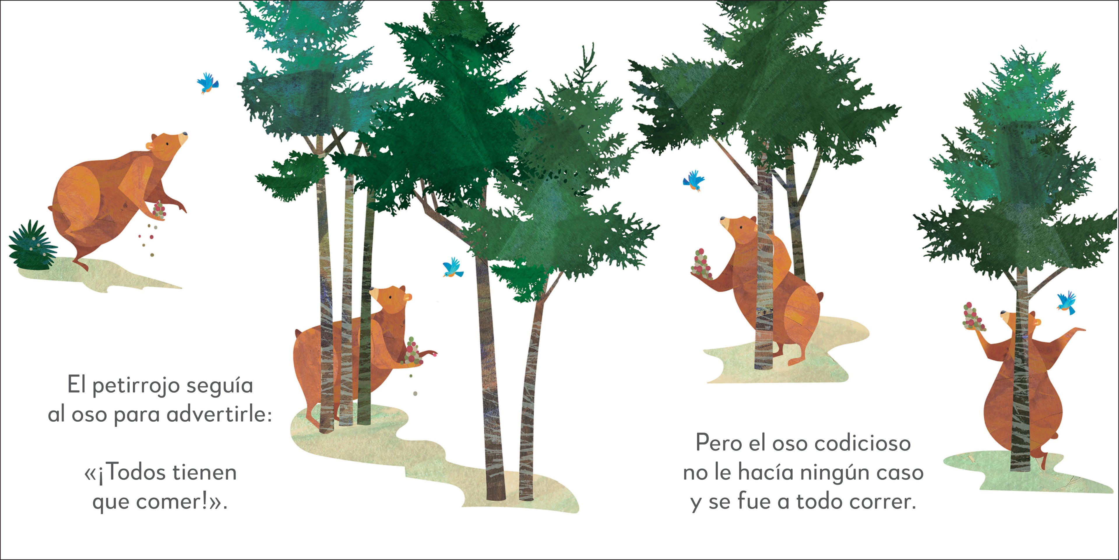 El oso goloso (Jonny Lambert's Bear and Bird)-Spread, Image, (PRHC, Design, Do, Not, Use)-3