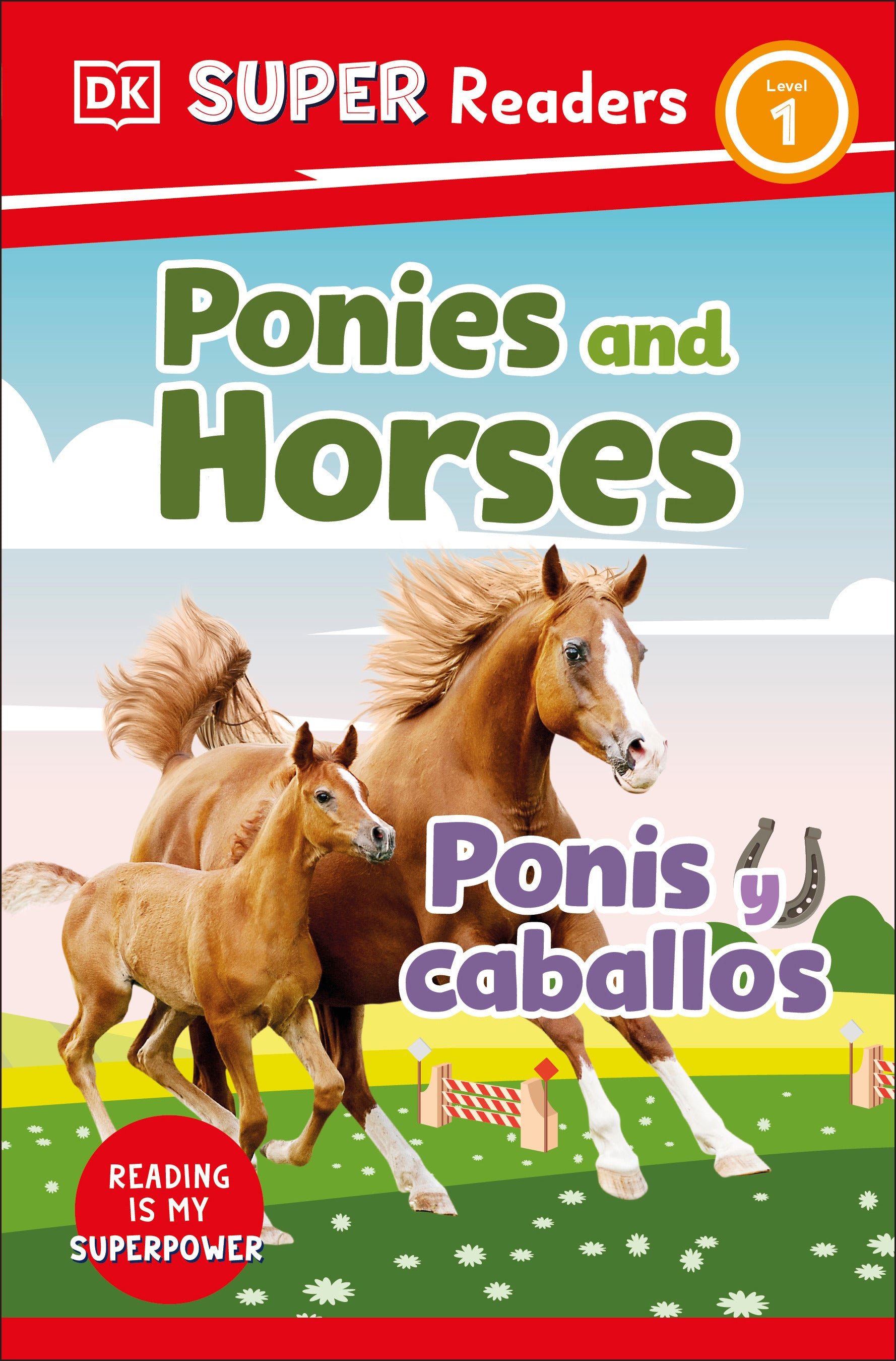 dk-super-readers-level-1-english-spanish-bilingual-ponies-and-horses-–-ponis-y-caballos-jacket-0