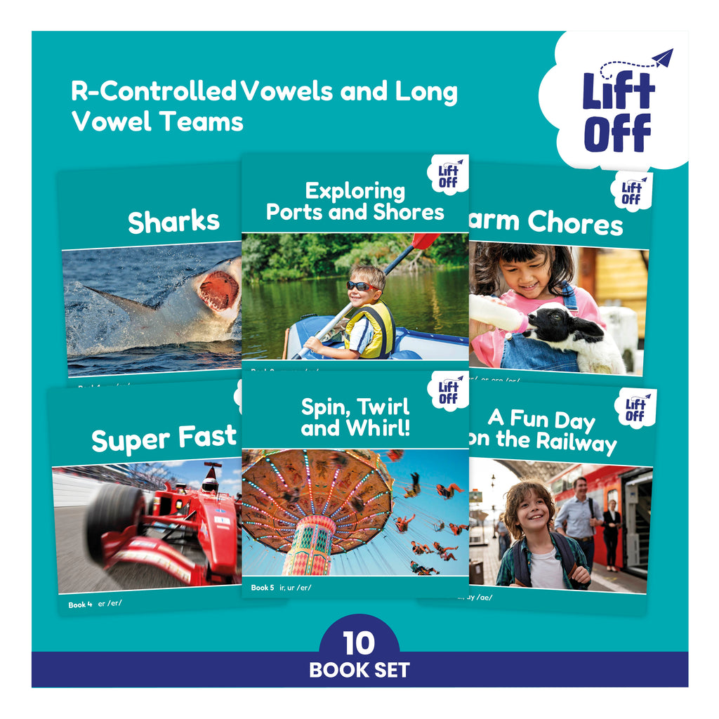 Phonic Books Lift Off Readers R-Controlled Vowels and Long Vowel Teams